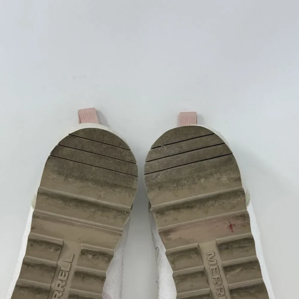 Merrell Alpine Shoes Womens 8.5 Oyster White Rose Pink Lace Up Sneakers